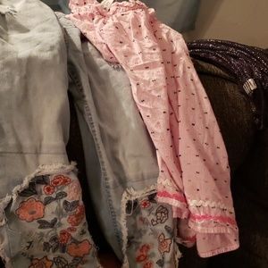 Size 14 designer jeans and babydoll shirt